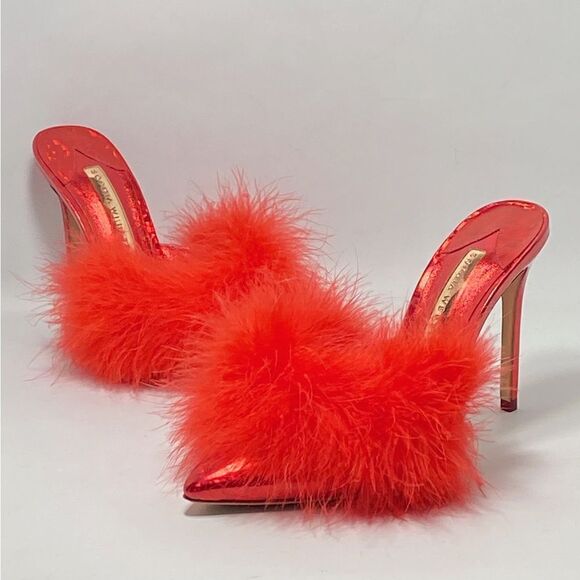 Sophia Webster Delicia Marabou Mules size 38 - Picture 2 of 12
